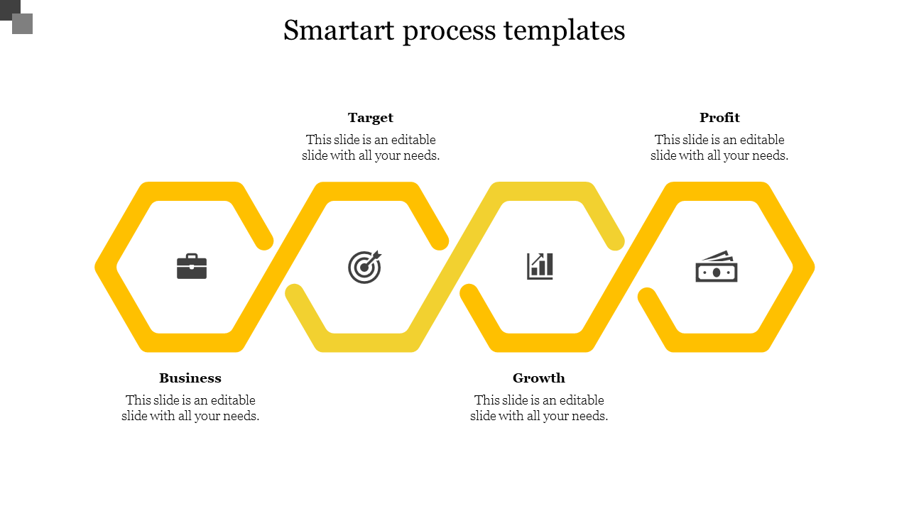 Free - Stunning Smartart Process Templates Presentation Slide